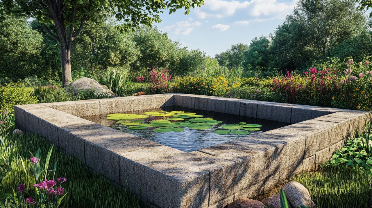 Guía práctica: Construir un estanque de bloques de hormigón en 5 pasos y decorarlo con plantas acuáticas